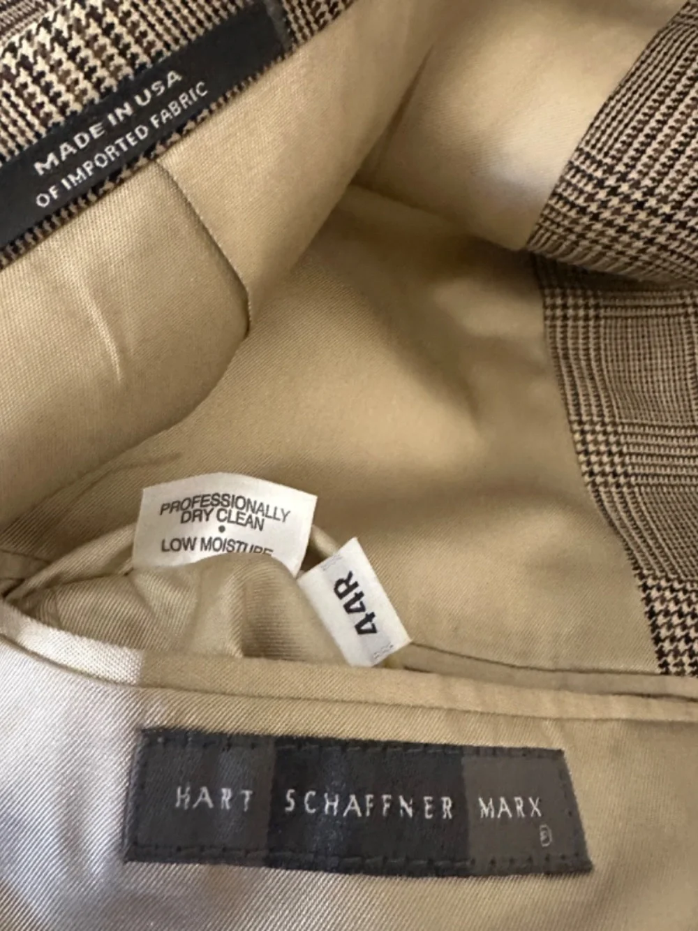 Hart Schaffner Marx Blazer 44R Gently worn Wool blend no fabric tag Made in USA